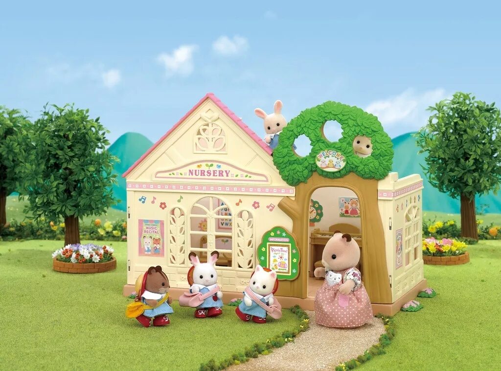 Сильвания фэмили набор детский сад. Сильвания фэмили детский сад. Sylvanian families rainbow nursery. Сильвания фэмили игрушки садик. Forest nursery sylvanian families.