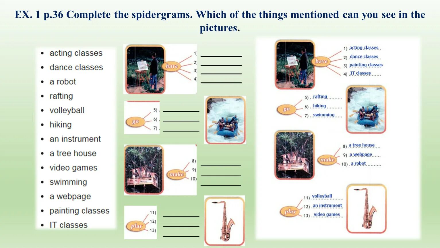 Picture перевод. Complete the spidergrams. Complete the spidergrams 5 класс. 1 Complete the spidergrams. Complete the spidergrams 5 класс рабочая тетрадь с 36 ответ.