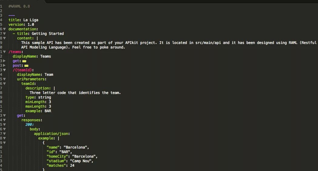 String init. Raml. raml api примеры. highlights init.