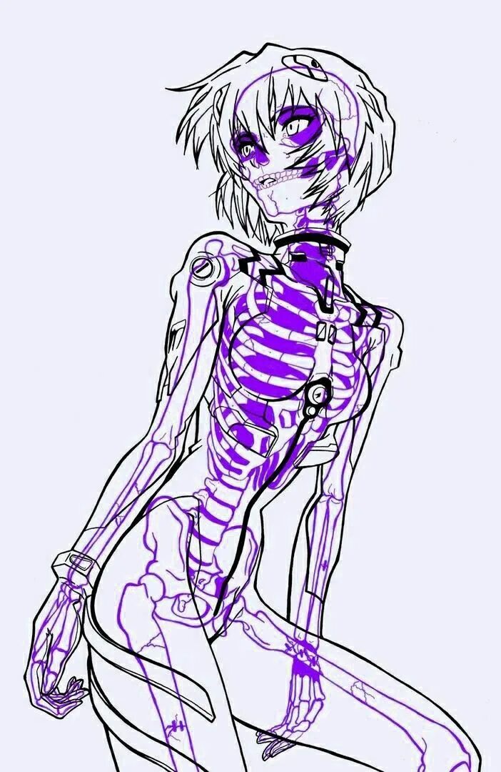 Стикеры с расчлененкой. Евангелион скелет. Аянами Рей скелет. Rei Ayanami Skeleton. Евангелион Рей тату.