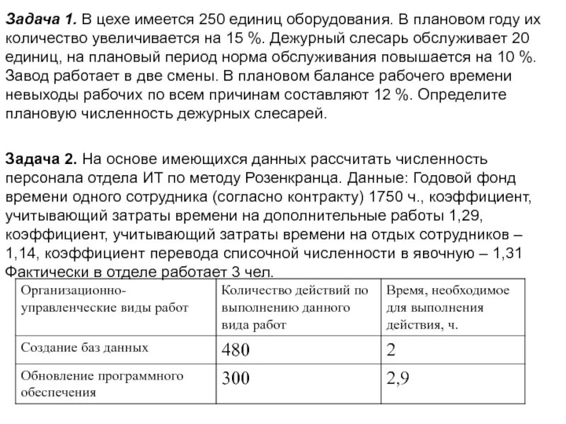 В цехе имелись