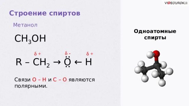 Метанол строение