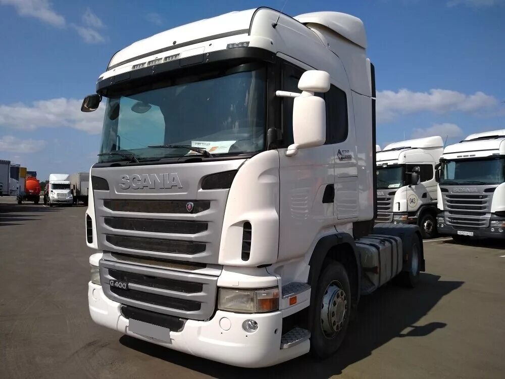 Scania g series. Scania g 2012. Тягач Скания g400 2012. Скания р 500 белый дизель механика. Скания 6 4 белая 2012.