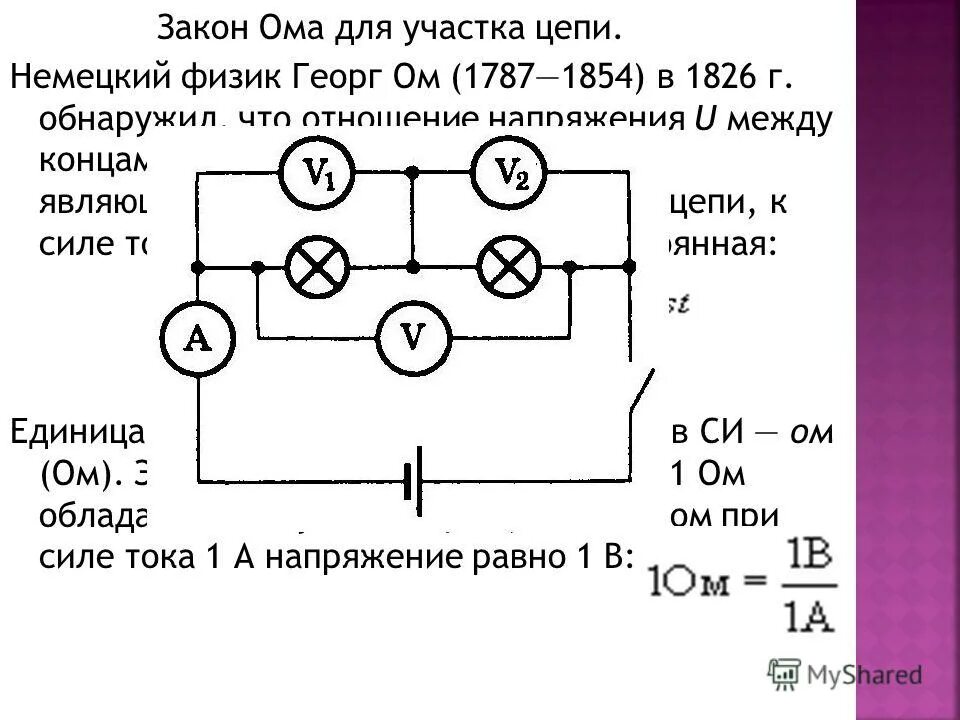 Закон Ома для участка цепи схема. Закон Ома для участка цепи электрическая схема. Закон Ома для участка схема. Закон Ома для участка цепи схема участка. Схема ом физика