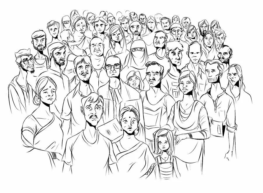 Изображать окружение. Толпа людей карандашом. Толпа людей рисунок. Набросок толпы. Зарисовки группы людей.