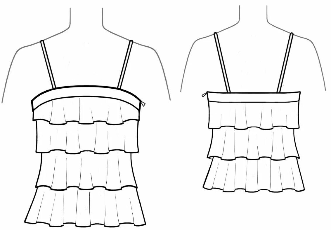 Выкройки топов для девочек. Топик эскиз. Эскизы топов. Топ с оборками выкройка. Топики 3 класс