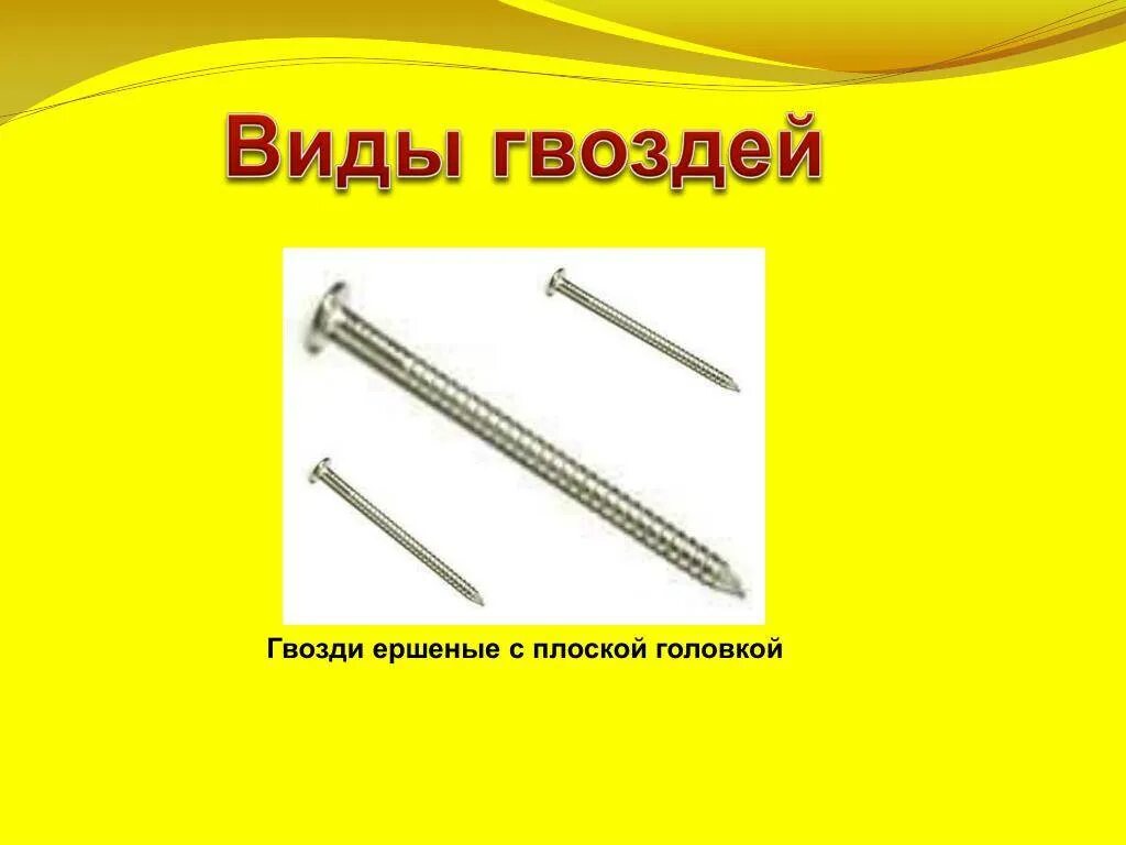 Крепче не было б гвоздей. Гвозди. Виды гвоздей. Гвозди всех видов. Название гвоздей.