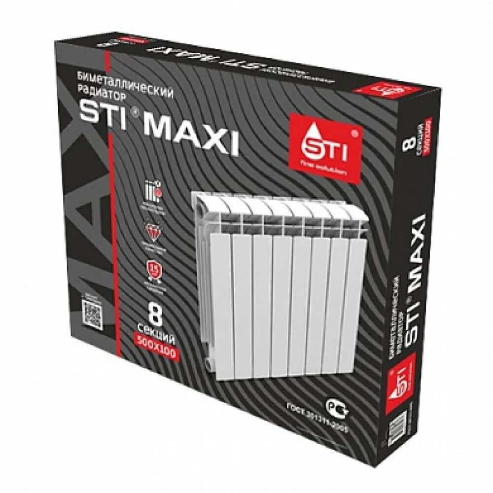 Maxi 500. Биметаллический радиатор STI Bimetal 500/100 8 сек.. Радиатор STI биметаллический 500/80. Радиатор STI Rus Биметалл. Радиатор Bimetal STI 500/80 6 сек..