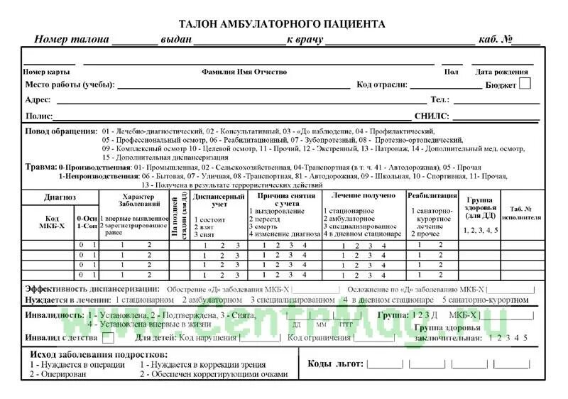 Талоны пациента получающего. Форма № 025 талон амбулаторного пациента. форма стат талона амбулаторного пациента. талон амбулаторного пациента форма 025-10/у-97. заполнение формы № 025-12/у«талон амбулаторного пациента.