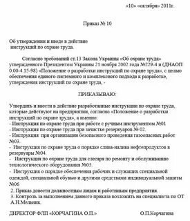 Приказ 170 об утверждении инструкции