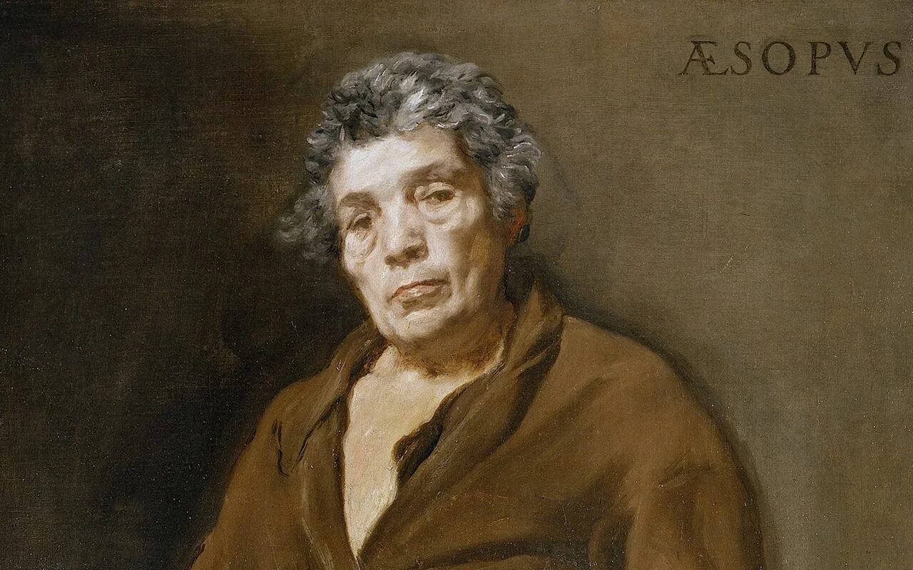 1 баснописец. Греческий баснописец эзоп. диего веласкес эзоп. эзоп портрет. портрет эзопа баснописца.