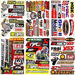 Motorcycles Motocross Dirt Bikes Jet ski Lot 6 vinyl decals stickers D6036.