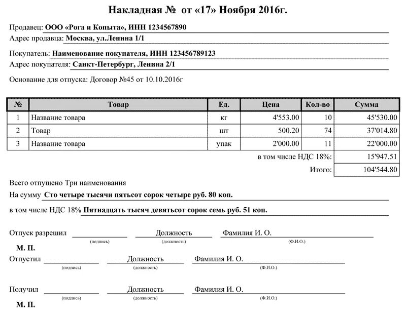 Накладная на отгрузку товара. Накладная на передачу товара на реализацию. Накладная на товар образец заполненный. Образец накладной на поставку товара.