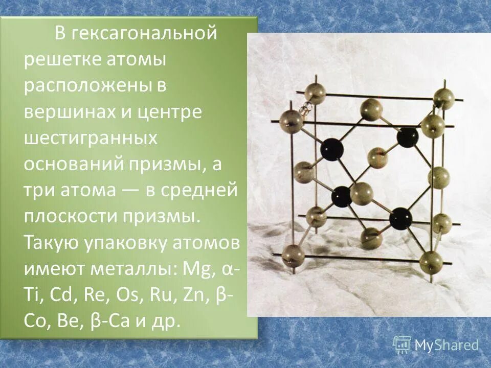 Гексагональная кристаллическая. Гексагональная кристаллическая решетка магния. Гексагональная простая кристаллическая решетка. Строение кристаллической решетки цинка. Гексагональная решетка металлы.