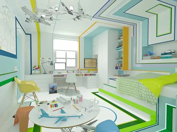 Super-Colorful Bedroom Ideas for Kids and Teens Kids bedroom decor, Colorful bed