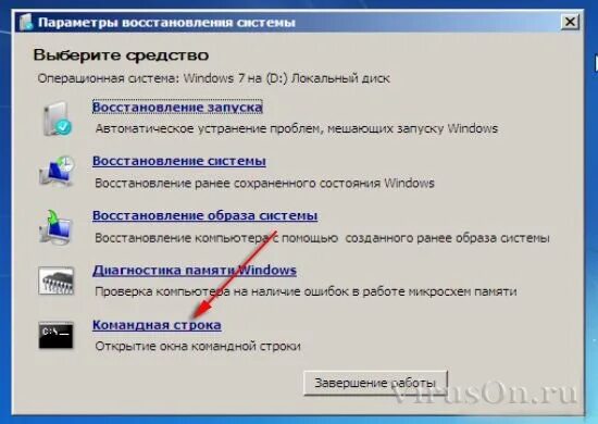 Сбросить пароль входа windows 7. Параметры восстановления системы. Как обойти пароль. Виндовс обход пароля.