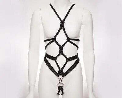 SELF-TIE Full Body Shibari Harness in Black - Etsy Denmark.