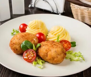 Котлета рыбная пюре картофельное
