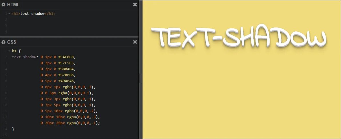 Красивый текст css