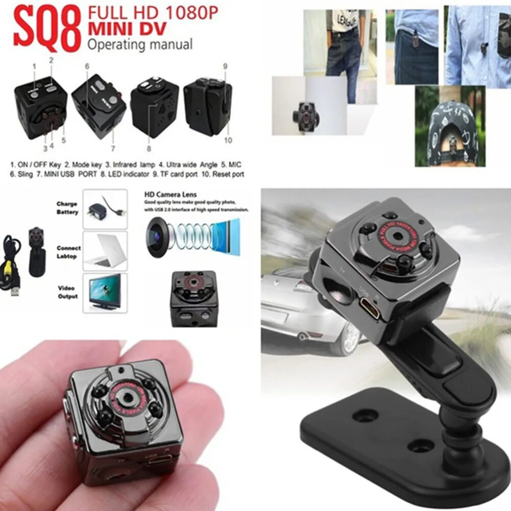 Программы для mini dv камер. Мини камера sq8. мини видеорегистратор sq8 mini dv full hd. мини видеорегистратор sq8 mini dv full hd инструкция. мини видеокамера sq8 замена аккумулятора.