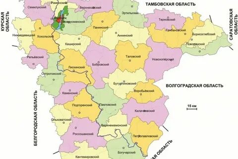 Воронежская область административные районы