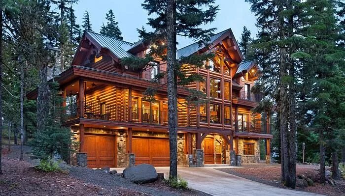How to Turn A Modular Home Into A Log Home Building a wooden house, Modern woode