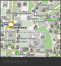 Карта снежинска