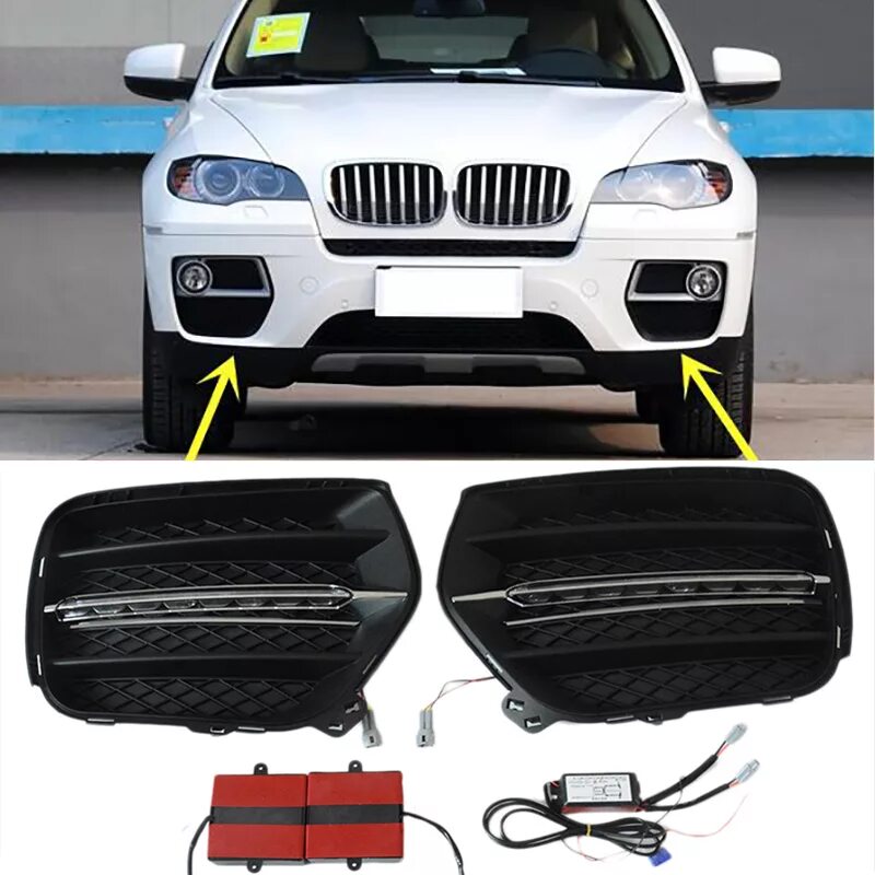 Дхо бмв. Led ПТФ BMW x6 e71. Led лампы в BMW x6 e71. ДХО на БМВ х6 е71. BMW x6 2013 led.