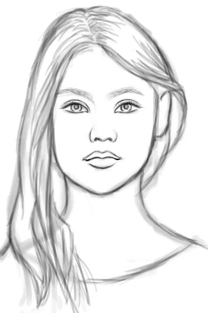 Эшли бенсон портрет. Наброски лица человека. Портрет девушки карандашом. Рисуем простой портрет. Лицо человека карандашом.