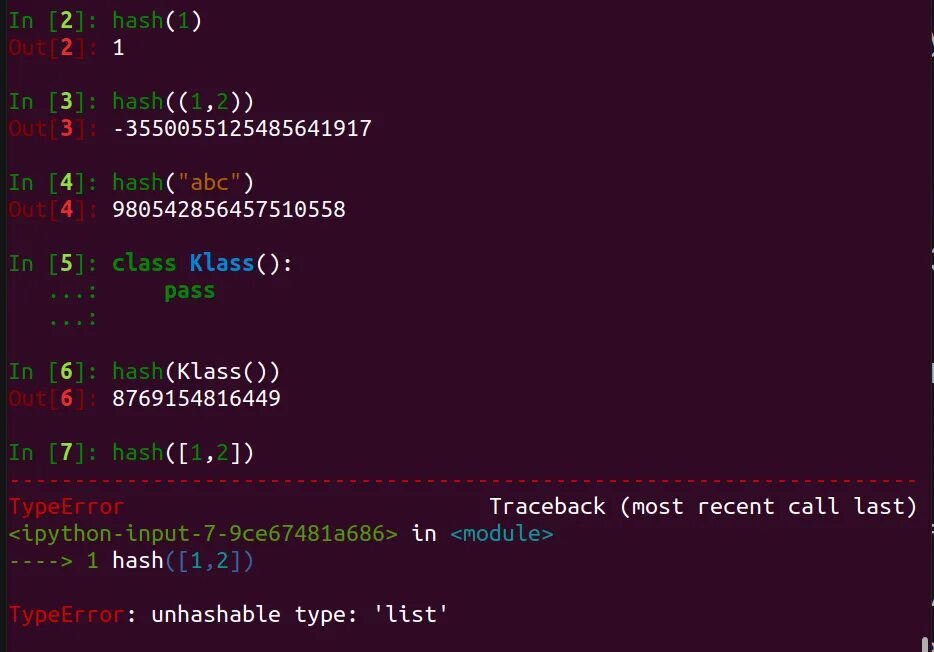 Typeerror unhashable type list