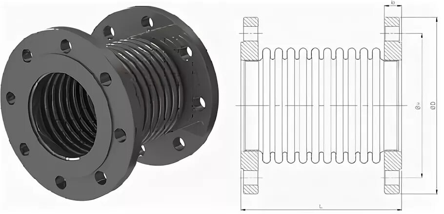 Компенсатор сильфонный осевой фланцевый ксо. Компенсатор ксо 80-16-60. Компенсатор сильфонный фланцевый ду 100. Сильфонный компенсатор ксоф. 014.