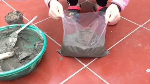 Бетон в целлофановом пакете