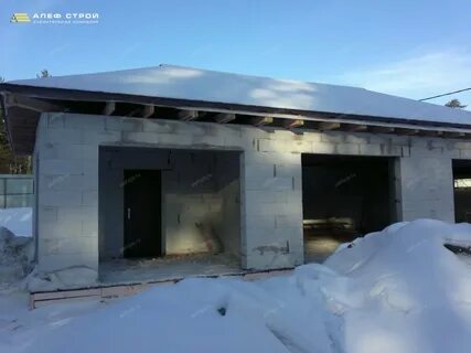 Гараж из газобетона на 2 машины