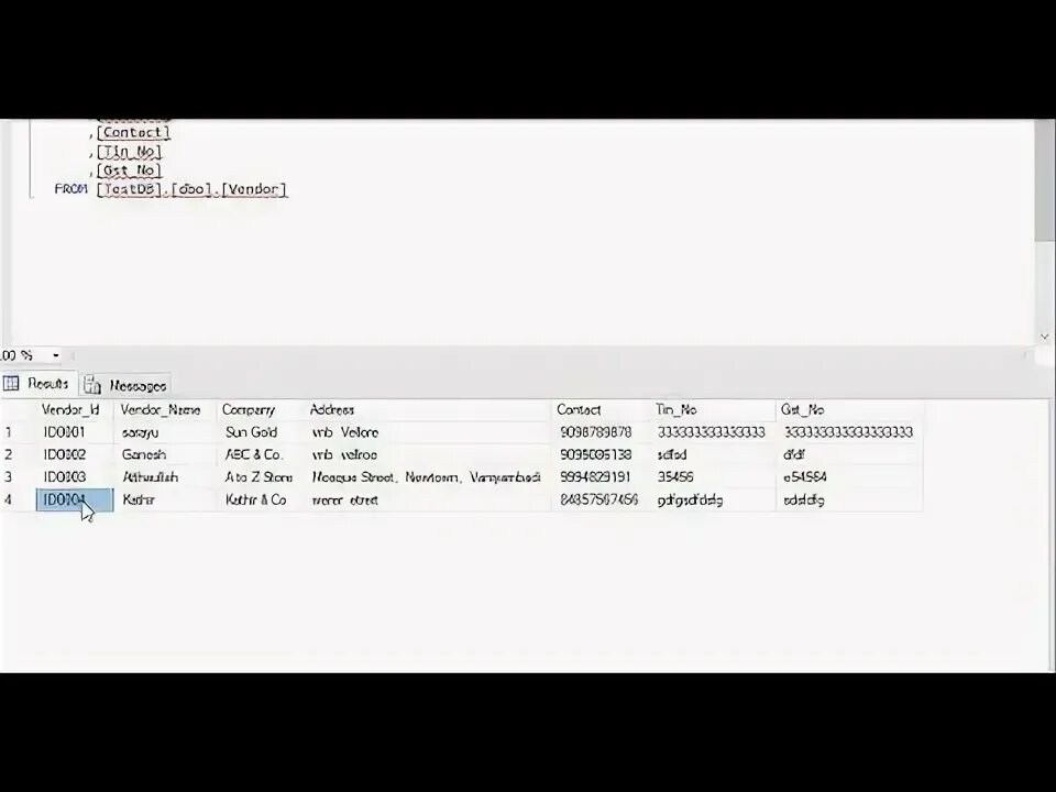 Id in sql. Id in sql