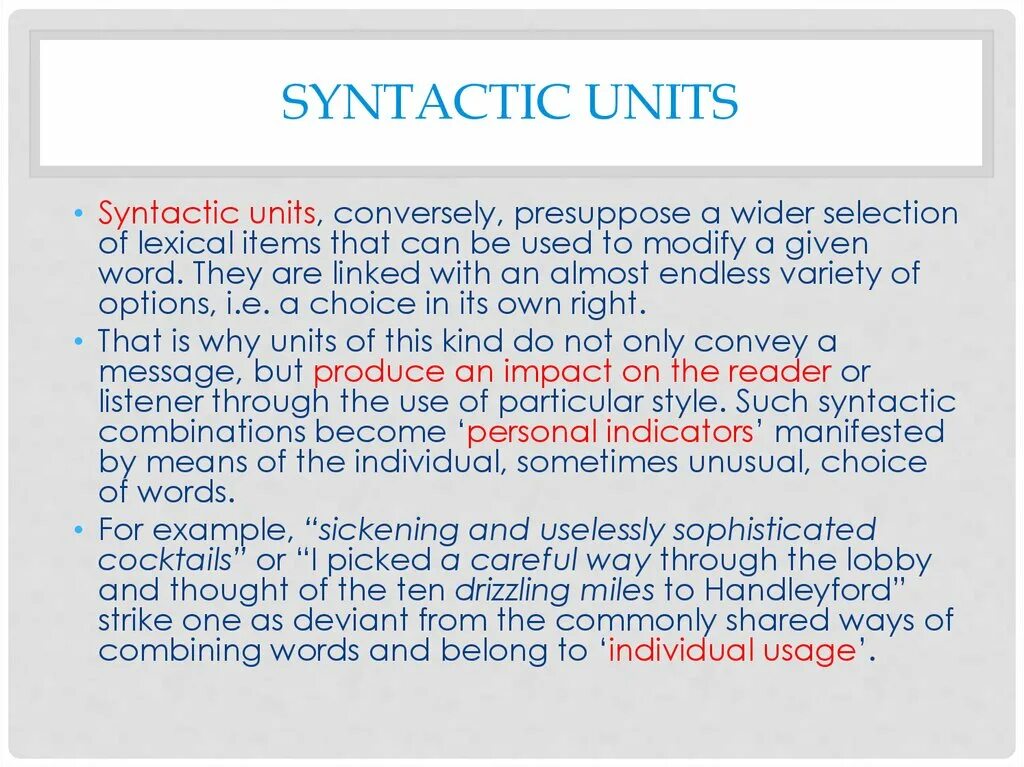 Syntactic Unit. Syntactic form. Predicative syntactic Units что это. Subneutral syntactic Units. Unit definition