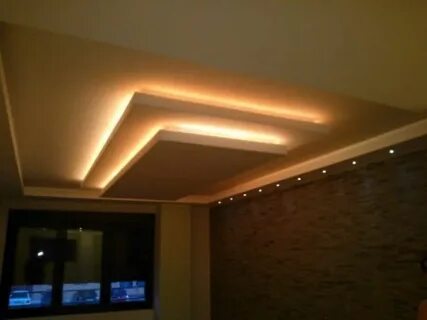 Потолки из гипсокартона с подсветкой