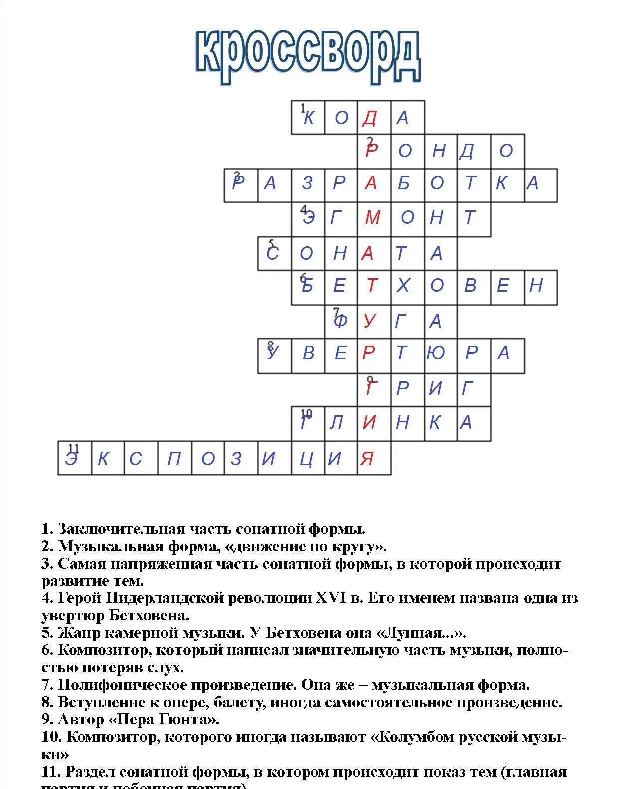 Вопросы по теме опера