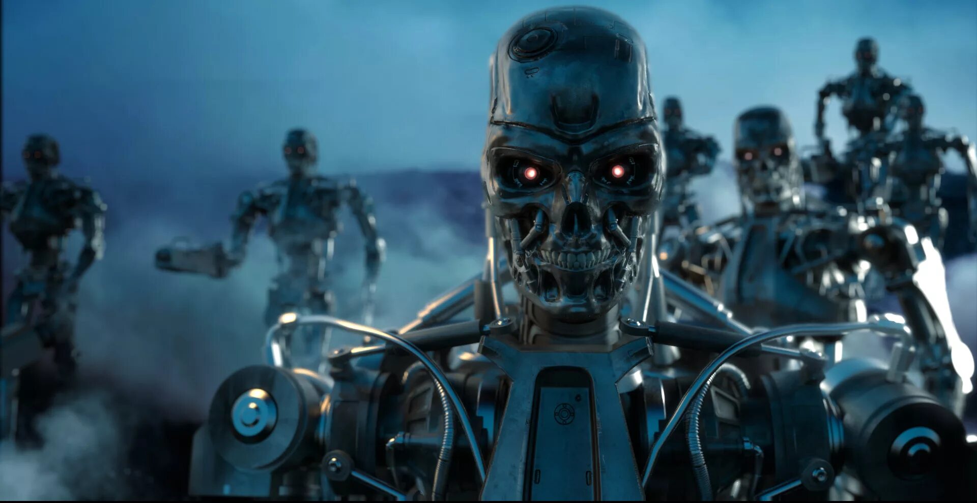 Роботы атакуют. Роботы нападают на людей. Роботы нападают. Нападение роботов арт. Юниты скайнет terminator genesis future war.