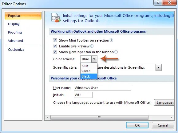 Изменение цветовой схемы Outlook. Цвет Outlook. Цветовая схема Outlook. Поменять цвет Outlook. Edit options