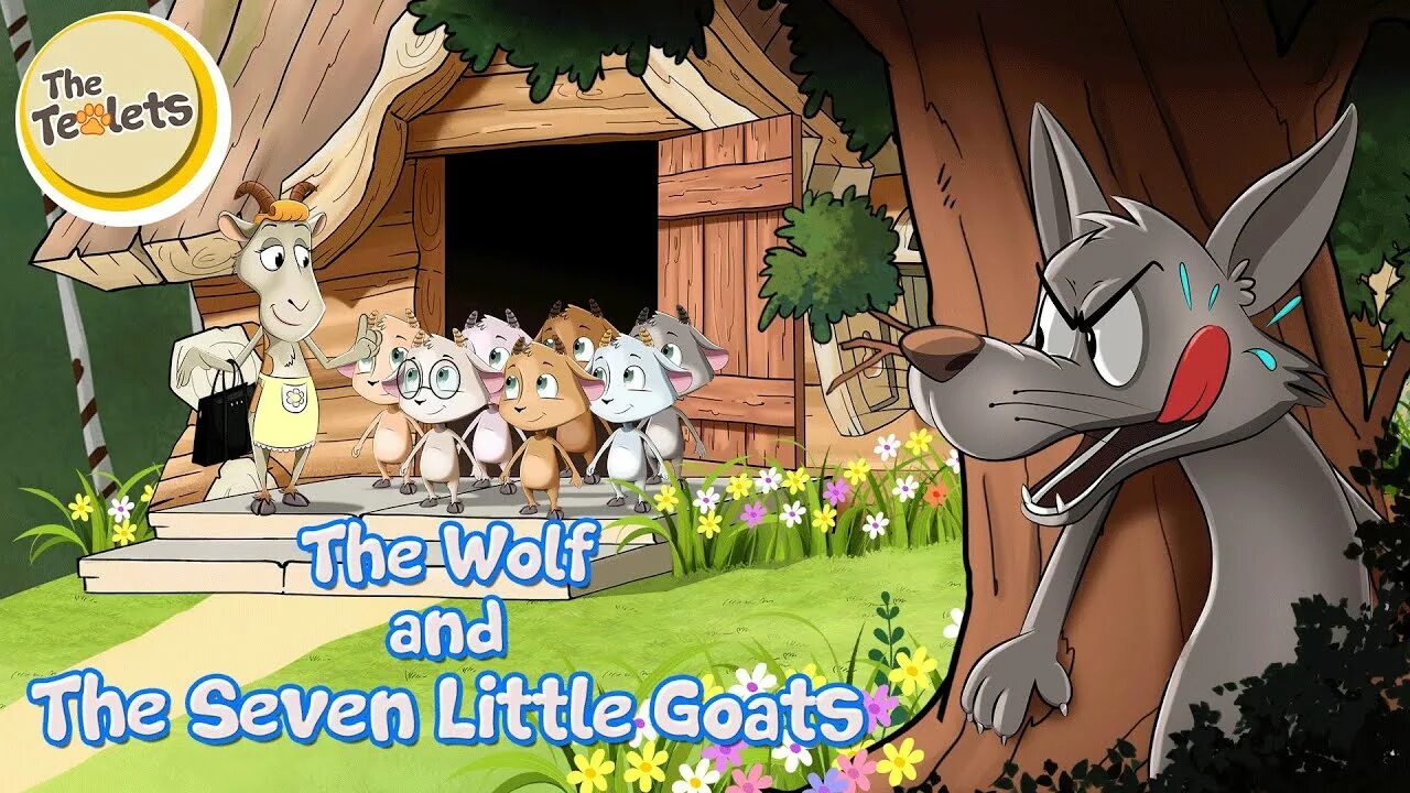 Волк 1 аудиокнига слушать. Wolf and Seven little Goats. Волк и семеро козлят. The Wolf and the Seven little Kids.