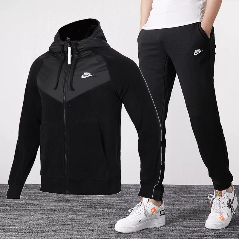 Найк для мужчин. Костюм спортивный Nike(Nike aw77 FLC Hoody Trk St). Спортивный костюм найк АИР мужской. Костюм найк мужской черный с капюшоном спортивный костюм. Мужской спортивный костюм Nike mrtt571.