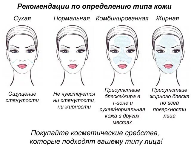 Как определить свой тип кожи. Типы кожи лица. типы кожи лица схема. комбинированная кожа сухая и нормальная. типы кожи сухая жирная нормальная комбинированная.
