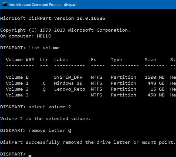 Remove cmd