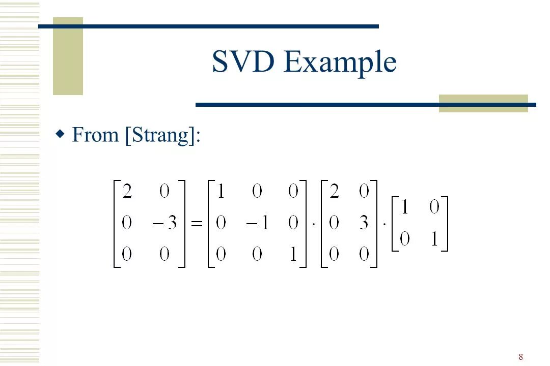 Singular values