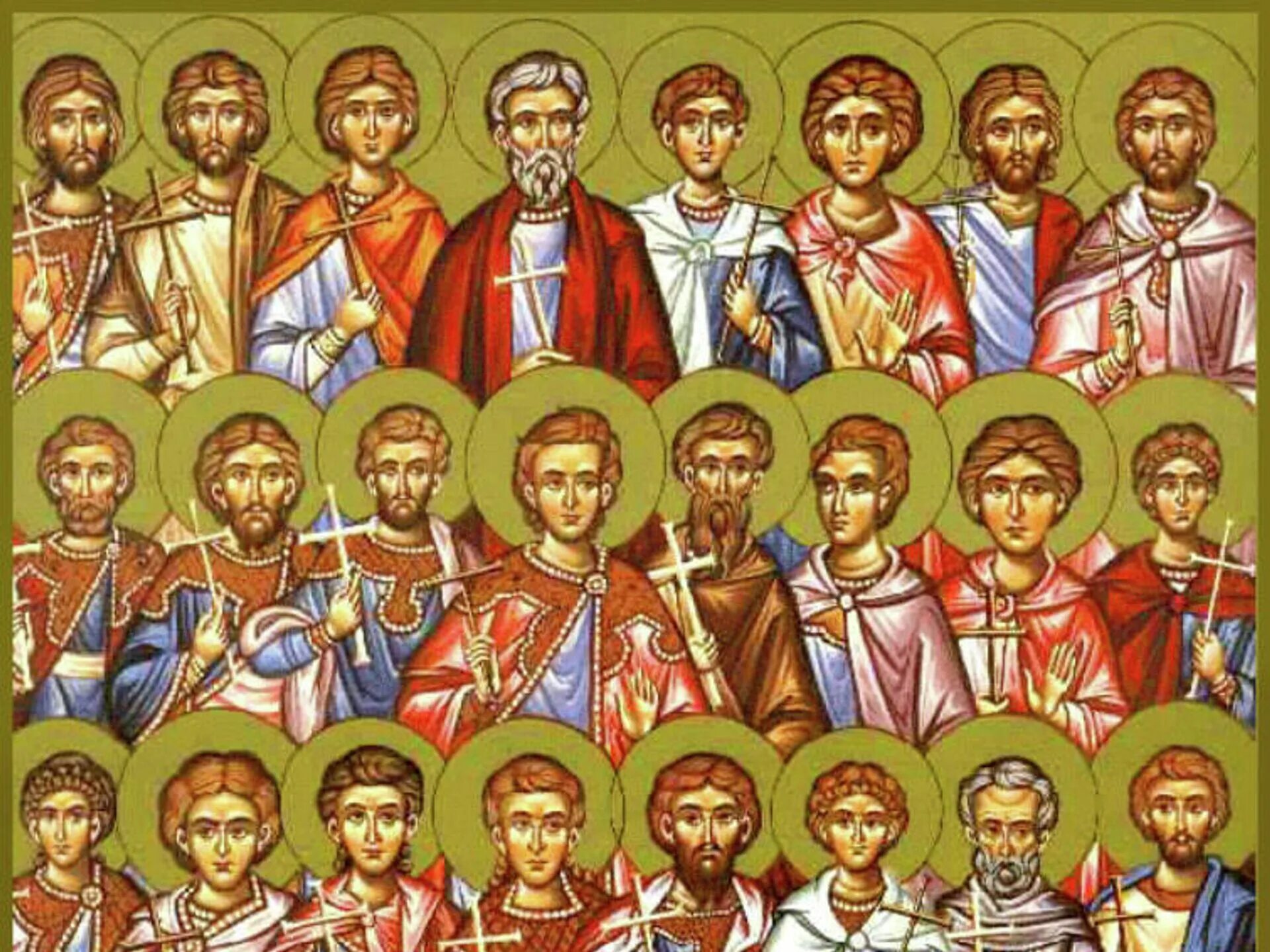 Какого числа сорок святых. Икона сорока святых мучеников севастийских. икона сорока святых мучеников. икона 40 севастийских мучеников. икона 40 мучеников.