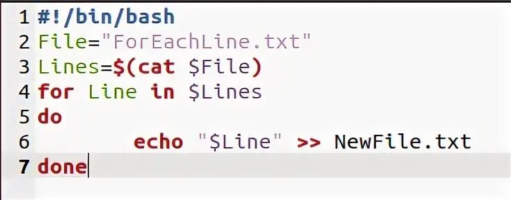 Each line
