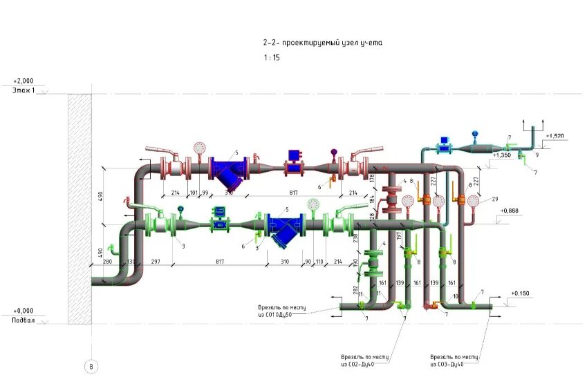Схема узла учета учета тепловой энергии. Проект теплового узла. Смесительный узел теплового пункта. Блочный тепловой пункт danfoss. Схема монтажа теплового узла.