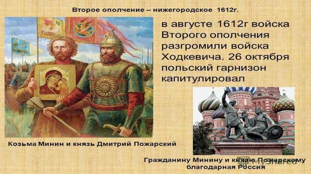 Где было второе ополчение. Второе Нижегородское ополчение 1612 г. Руководители второго народного ополчения в 1612. Ополчение 1611-1612. 2 Народное ополчение 1611 1612.