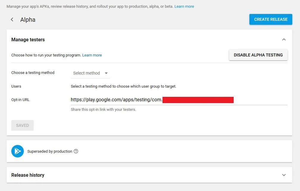 App testing google play