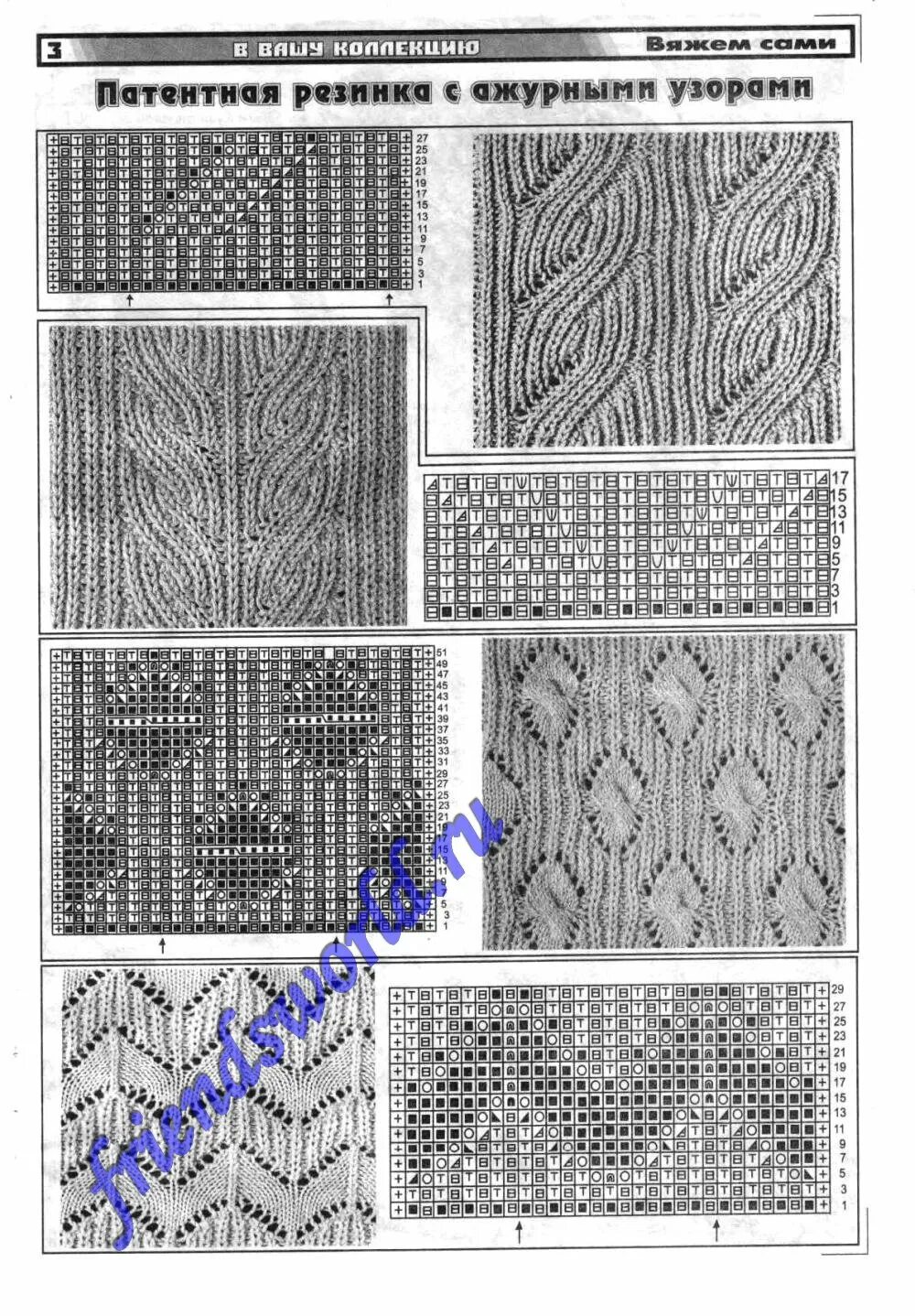 Патентные узоры. Узоры полупатентной резинкой спицами. Патентные узоры. Узоры на основе патентной резинки спицами. Патентные узоры бриошь.
